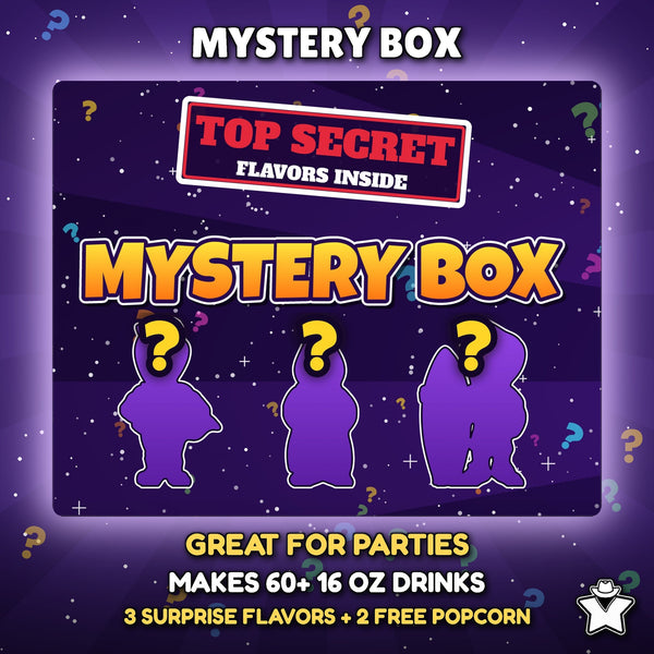 Mystery 3-Bottle Party Pack - 3 surprise flavors plus 2 free popcorn