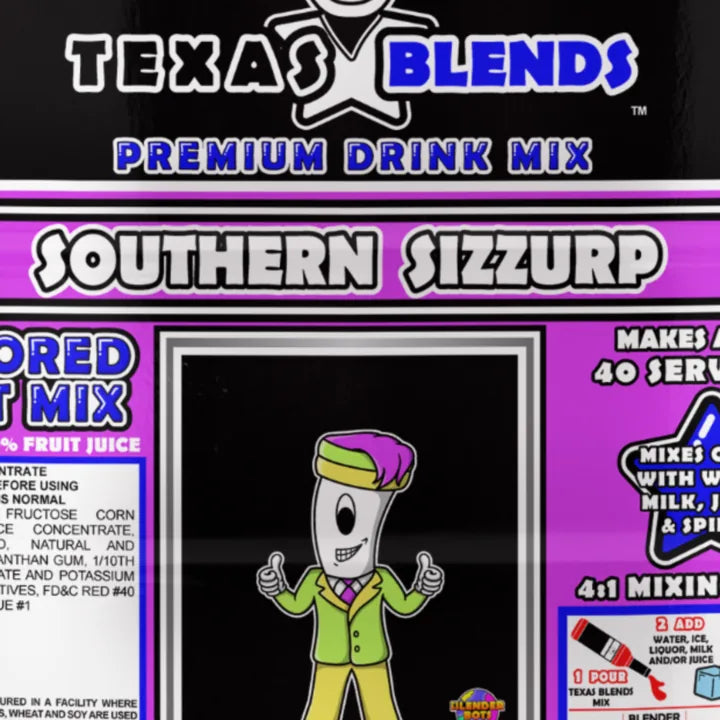 Southern Sizz bottle with its real label